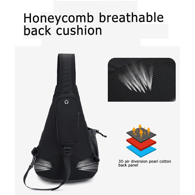 Mochila de viaje para ciclismo al aire libre para hombres y mujeres, bolsos de hombro, mochila de senderismo, Camping, bolsa de pecho táctica de pesca multifuncional - imagen 5