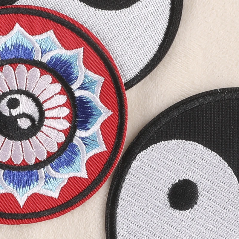 Parches chinos de Tai-Chi YIN-YANG, parches para planchar para chaqueta, insignia para ropa, accesorios de ropa bordados DIY - imagen 2