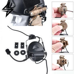 Auriculares tácticos C2 para casco FAST con micrófono