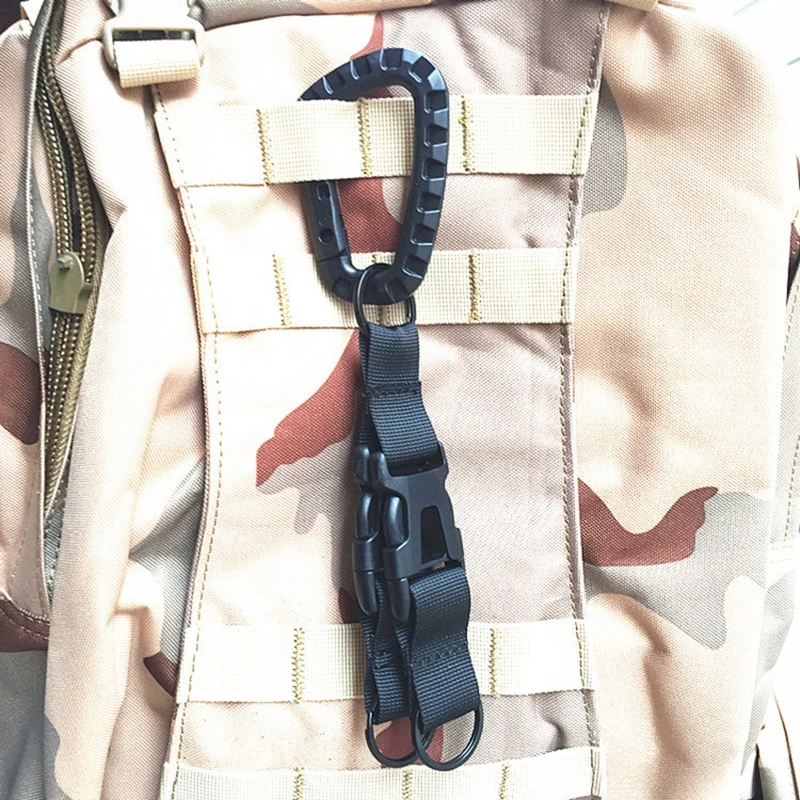 Gancho táctico militar para mochila, llavero tipo D, gancho para cinturón, escalada al aire libre, caza, mosquetón, Roca, herramienta de supervivencia, accesorios - imagen 2