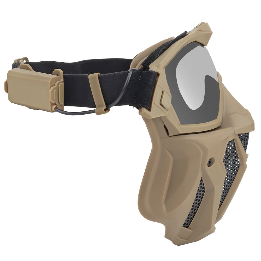 Máscara de Paintball Airsoft con gafas de ventilador antiniebla/transpirable/frío para caza CS juego de entrenamiento Cosplay accesorio de casco rápido - imagen 2