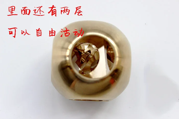 Juego de procesamiento de torno hecho a mano de latón redondo/cuadrado, Bola de trabajo Edc, adornos de escritorio, juguetes para exteriores - imagen 2