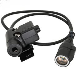 Adaptador PTT negro U94 para radios AN/PRC-152 y AN/PRC-148
