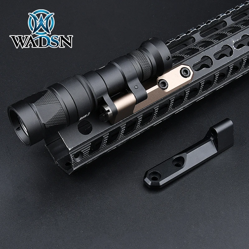 WADSN Luz de explorador en línea Pro Base de montaje Surefir M340 M640 linterna ajustable de aluminio M-LOK KEYMOD guía Airsoft plegado lateral - imagen 2