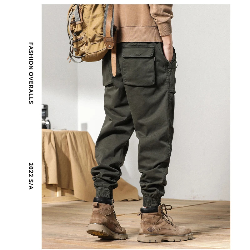 Pantalones Cargo de lana para hombre, pantalones tácticos con múltiples bolsillos, gruesos, ropa de calle militar, elástica, para invierno - imagen 2