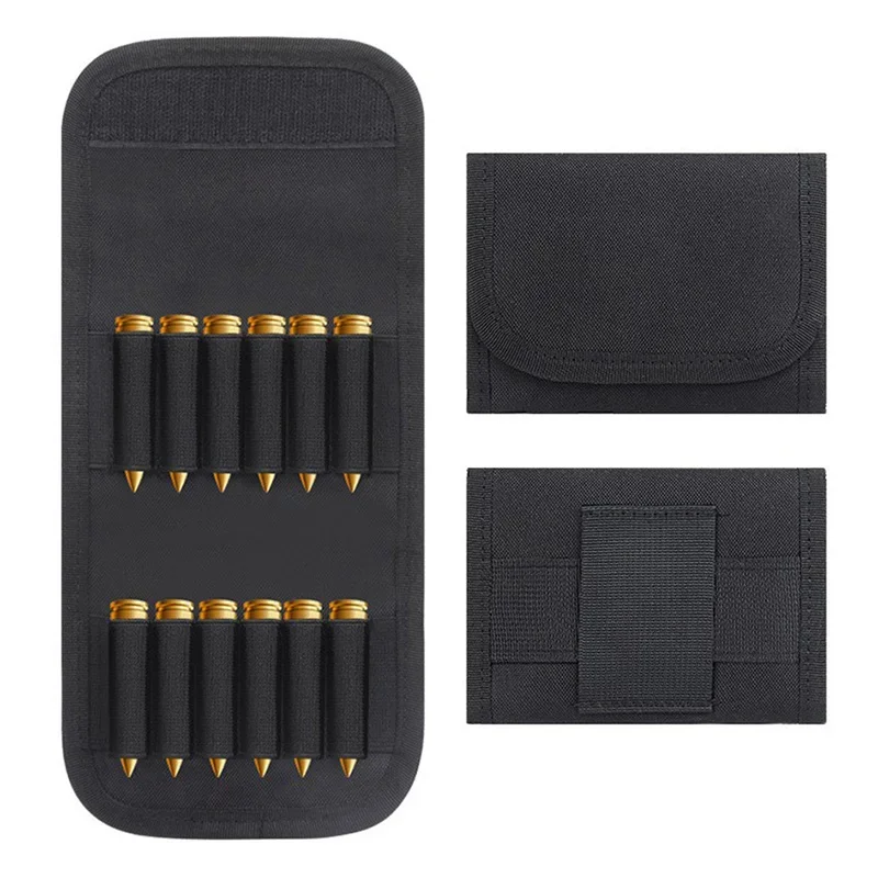 Táctico 12 Rifle redondo escopeta carcasa municiona pistola bala recarga titular Molle Mag bolsa munición cartucho redondo titular caza - imagen 4