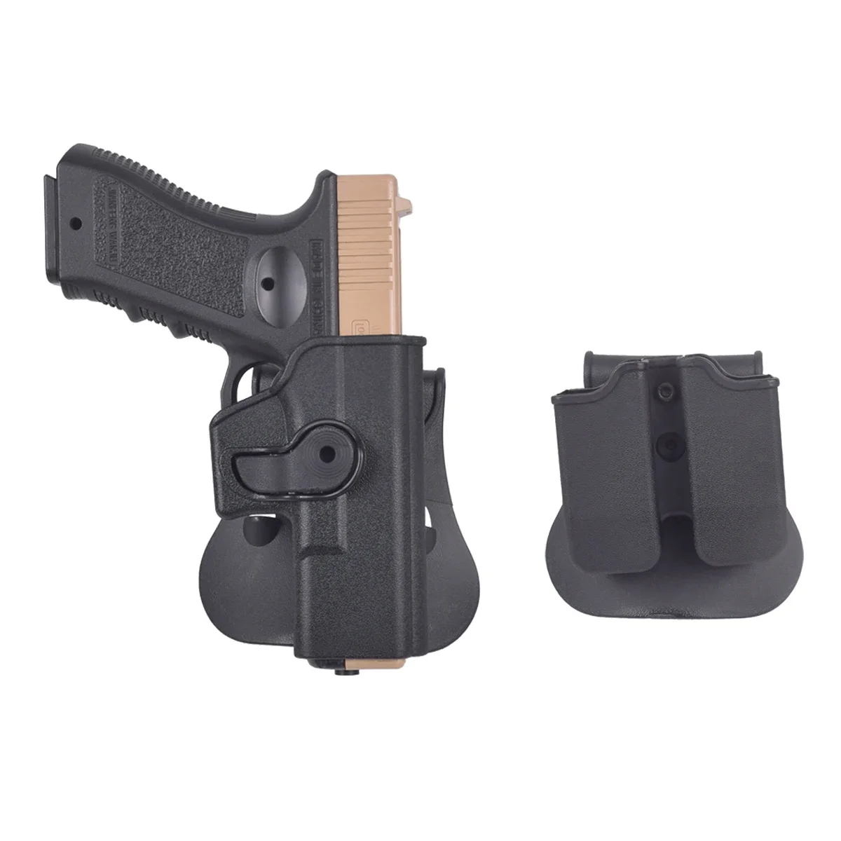 Funda táctica para pistola Colt 1911 Berett M92, funda para cinturón Airsoft con bolsa Mag para Glock 17 19, accesorios para pistola de caza - imagen 2