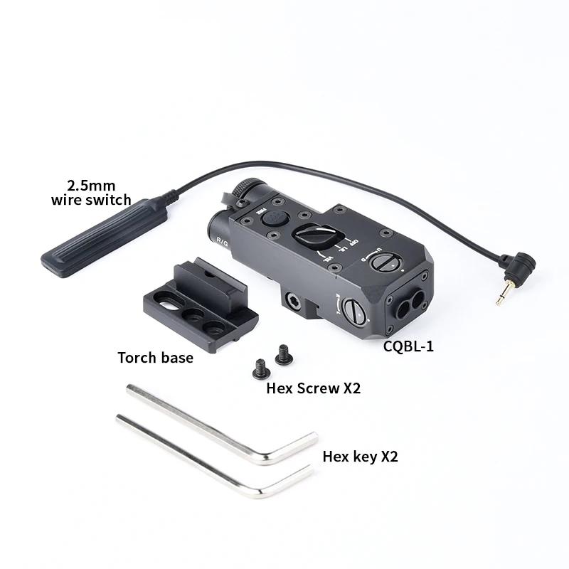 WADSN-Indicador de puntería láser Airsoft CQBL-C1 versión IR, punto rojo, verde, azul, arma de caza, luz de explorador, compatible con riel de 20mm - imagen 4