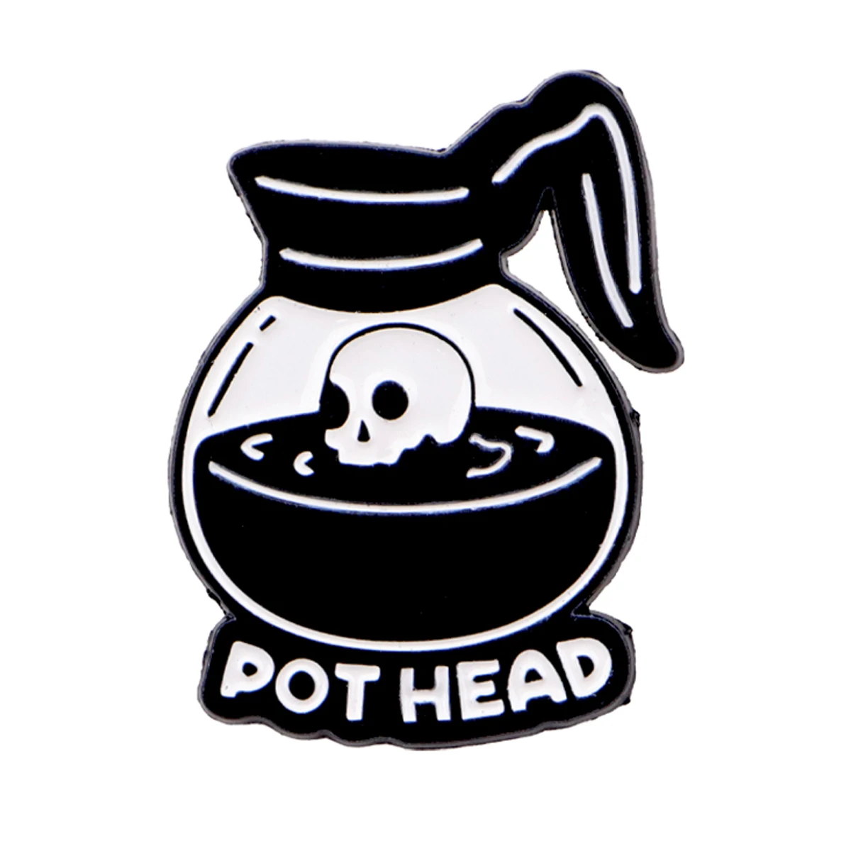 Pin de Esmalte con Diseño de Café, Broche de Esqueleto para Mujer, Decoración de Ropa, Pin Metálico para Mochila, Sombrero, Accesorios - imagen 3