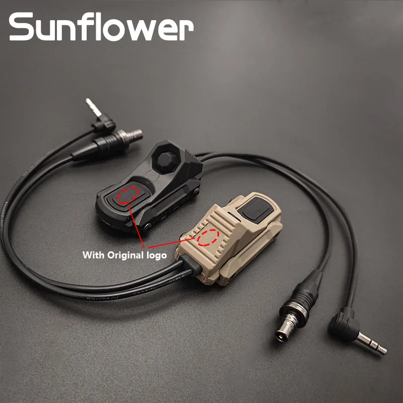 Interruptor Axon de presión táctica Airsoft, botón de Control remoto de doble función, enchufe trasero SF/2,5, M300, M600, DBAL, PEQ, interruptor NGAL - imagen 5