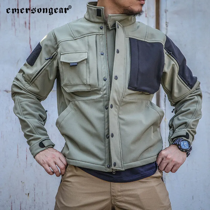 Emersongear chaqueta blindada de rinoceronte Triple Tech, abrigo funcional, uniforme de combate para acampar, Airsoft para hombre, caza al aire libre, senderismo EMB6867 - imagen 5