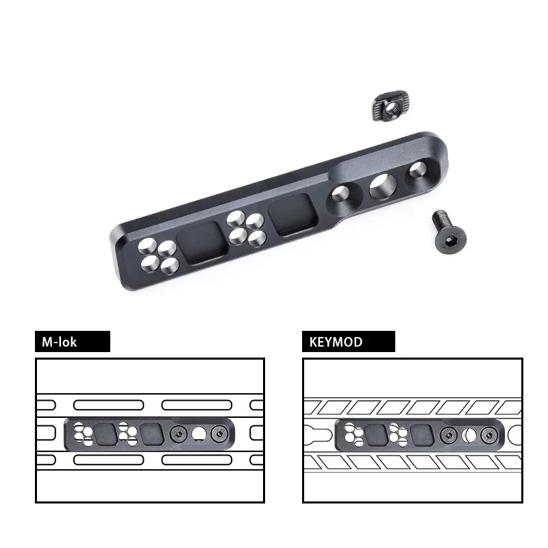 KeyMod-linterna táctica de montaje Offset, Base de luz adaptable para Surefir M300 M600 Scout, compatible con arma, M-LOK - imagen 2