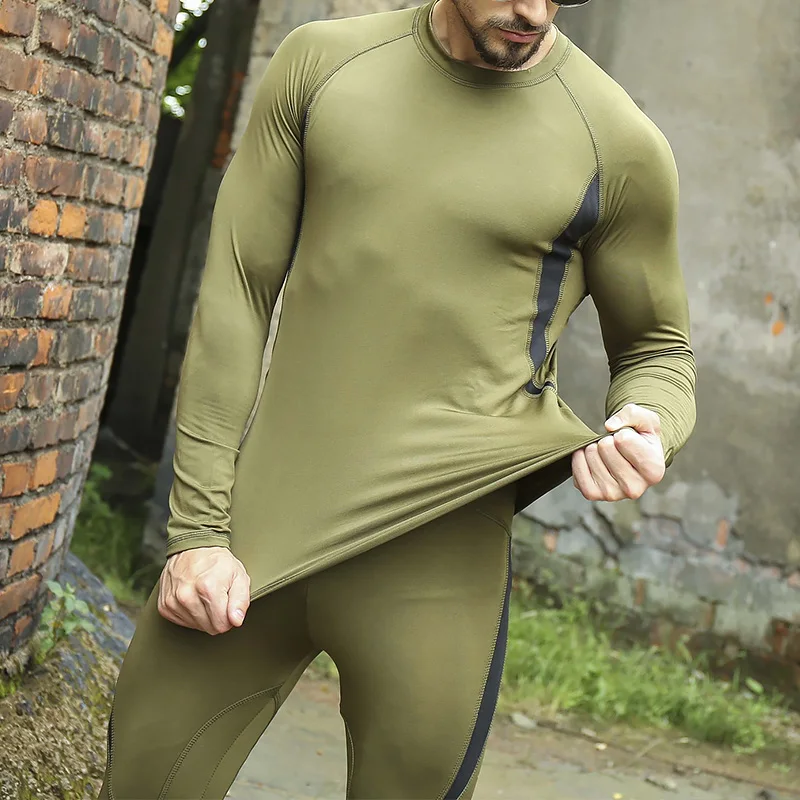 Uniforme táctico Mege, conjuntos de ropa interior térmica de invierno para exteriores, Calzoncillos largos tácticos de secado rápido, ropa de Fitness de compresión militar - imagen 4