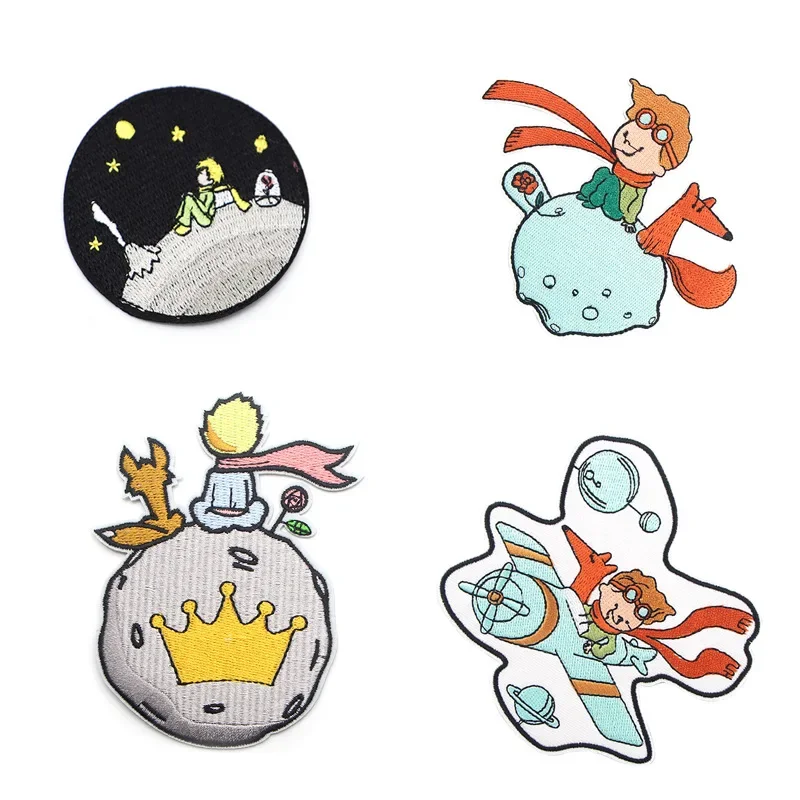 Parches de El Principito diy para ropa de niños, decoración de ropa, dibujos animados, bordado para chaqueta termoadhesiva, coser - imagen 5