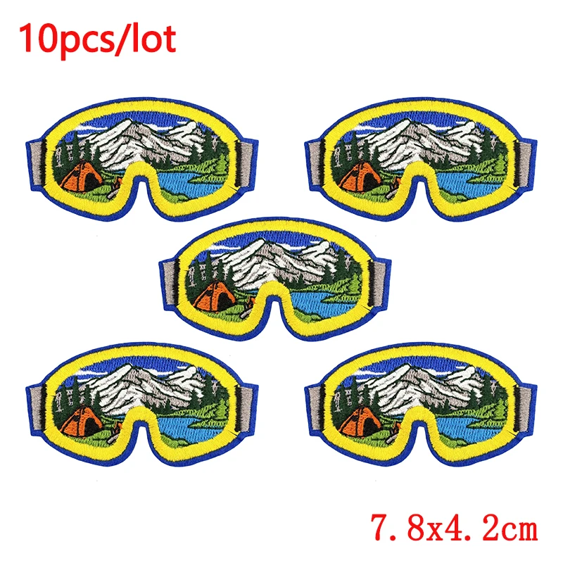 10 unids/lote parches bordados para el desierto al aire libre parche de montaña parches para planchar para ropa coser bordado mochila sombreros insignias - imagen 4