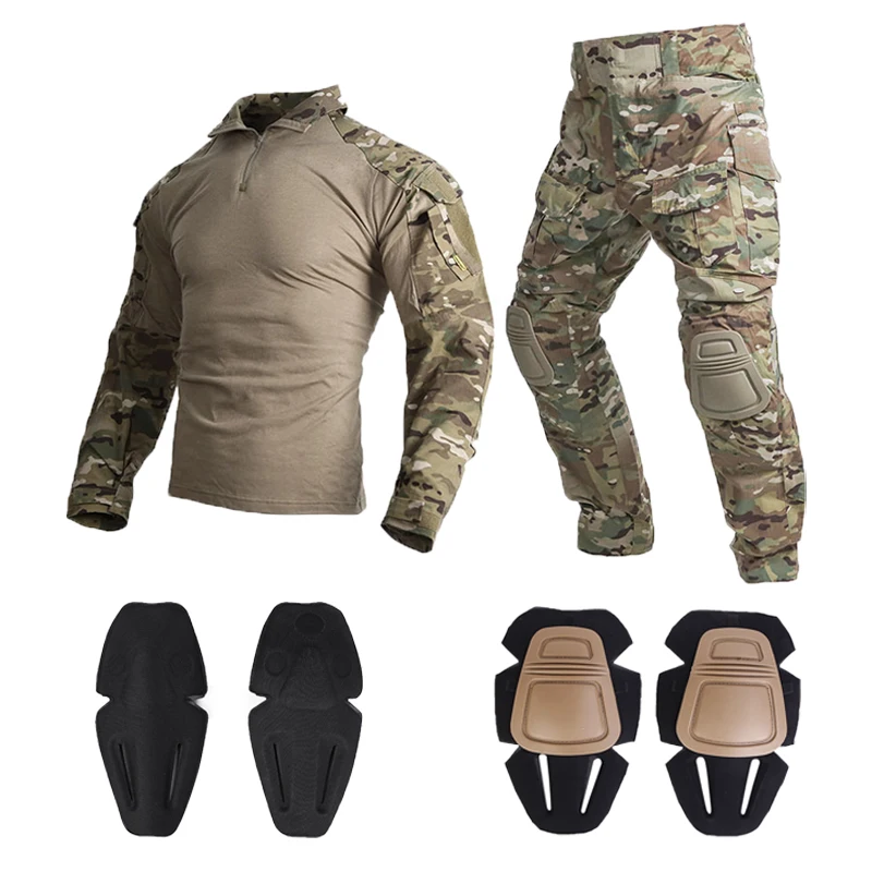 Emersongear-Conjunto de uniforme G3, trajes de entrenamiento de combate Gen3, camisas mejoradas para hombre, pantalones, Tops, pantalones Cargo con coderas y rodilleras, 2019 - imagen 5