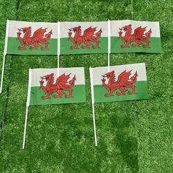 Bandera de Gales con poste plástico – ideal para decoración y eventos