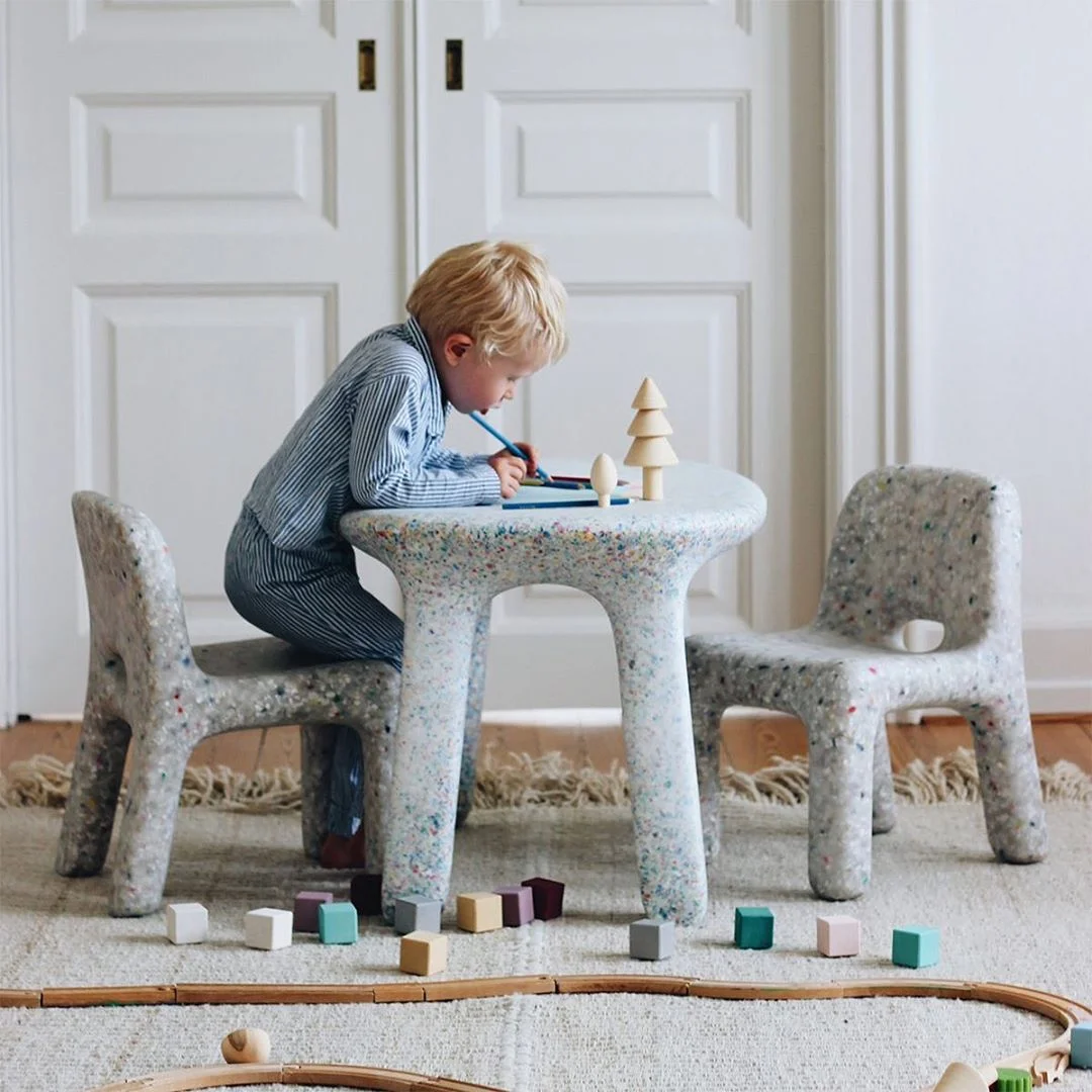Juego de mesa y silla para niños, mesa y silla de aprendizaje para jardín de infantes, juegos para bebés, mesa de escritura, hogar de plástico - imagen 3