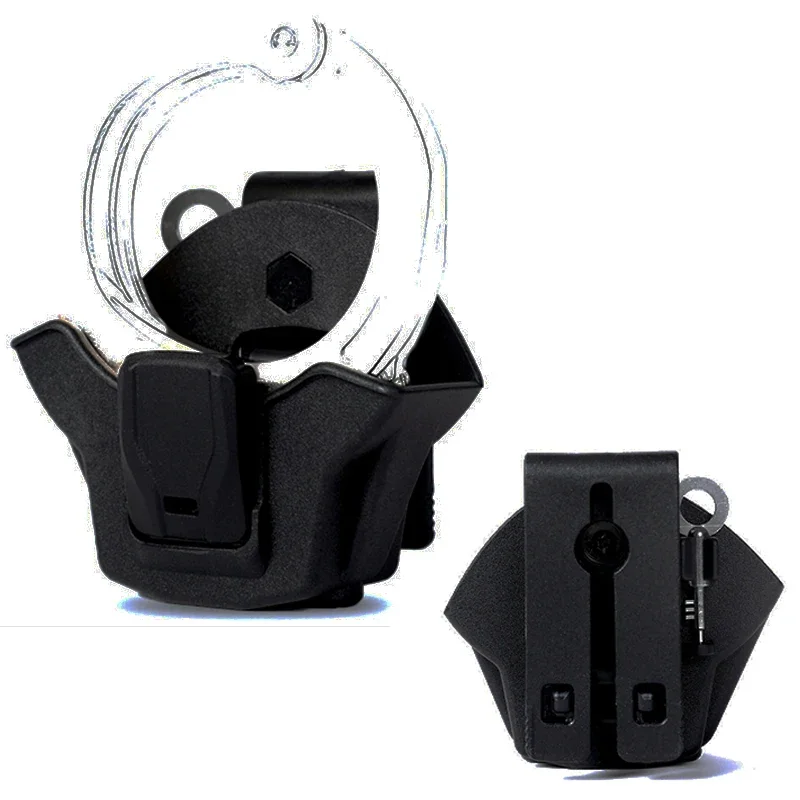 OWB-funda para esposas con bloqueo automático, soporte profesional para grillete de policía, funda para esposas estándar, funda para puños con llavero