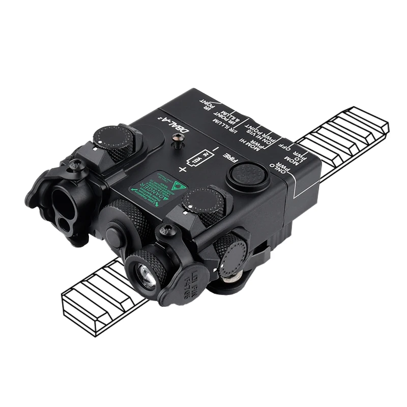 WADSN DBAL-A2 de Metal táctico, luz estroboscópica LED, indicador rojo verde, caza, Airsoft, lámpara de arma, versión DBAL IR VCSEL - imagen 3