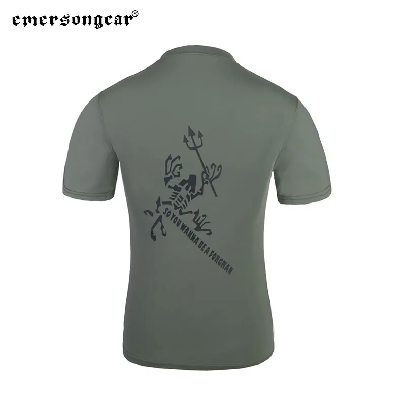 Emersongear-Camiseta táctica absorbente de sudor, camiseta absorbente tipo J, pantalones cortos de manga, pesca, Camping, ciclismo, deporte de senderismo - imagen 3