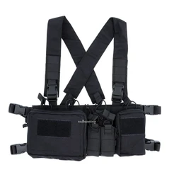 Chaleco táctico MOLLE Multicam para exteriores con bolsillos