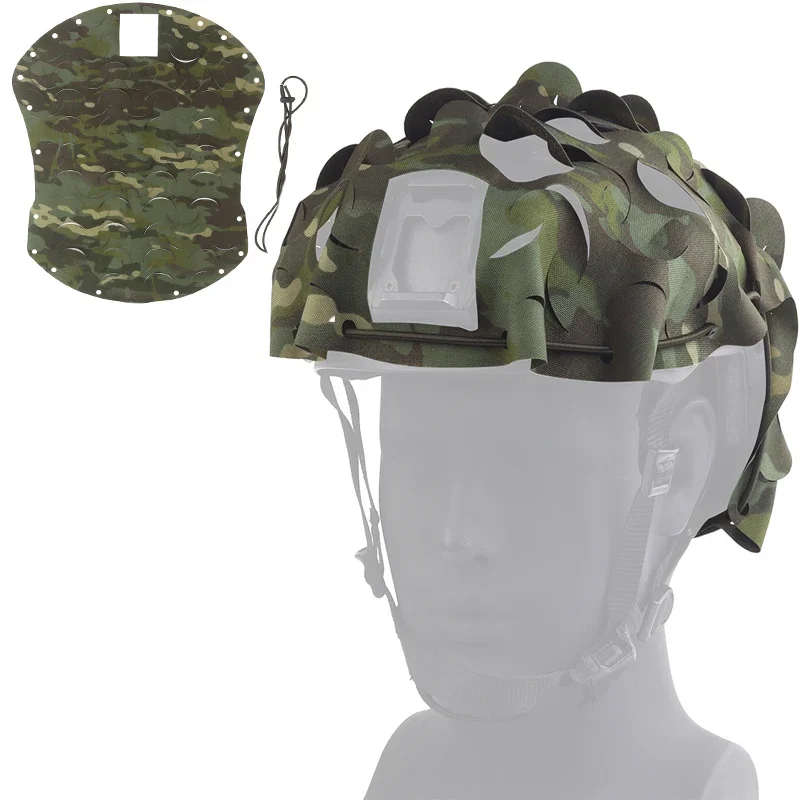 Cubierta táctica para casco con corte láser 3D, forma de hoja, multimodo, alta calidad, resistente al desgaste, paracaidista, caza, accesorios de tela rápidos