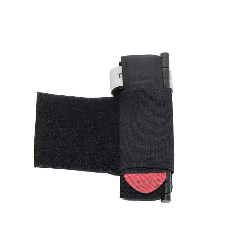 Soporte de bolsa de torniquete elástico táctico para chaleco, portador de placa, aparejo de pecho, gancho y bucle, soporte de almacenamiento de torniquete seguro - imagen 3
