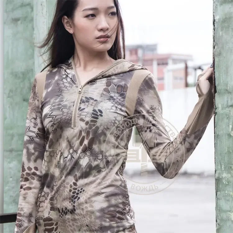 Highlander-Sudadera de camuflaje de secado rápido para mujer, camisa de manga larga, Kryptek - imagen 4