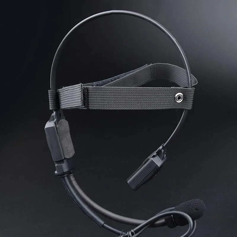 WADSN MH180-V auriculares tácticos de conducción ósea auriculares de comunicación militar Airsoft 7,0 enchufe Kenwood PTT Radio walkie talkie - imagen 4