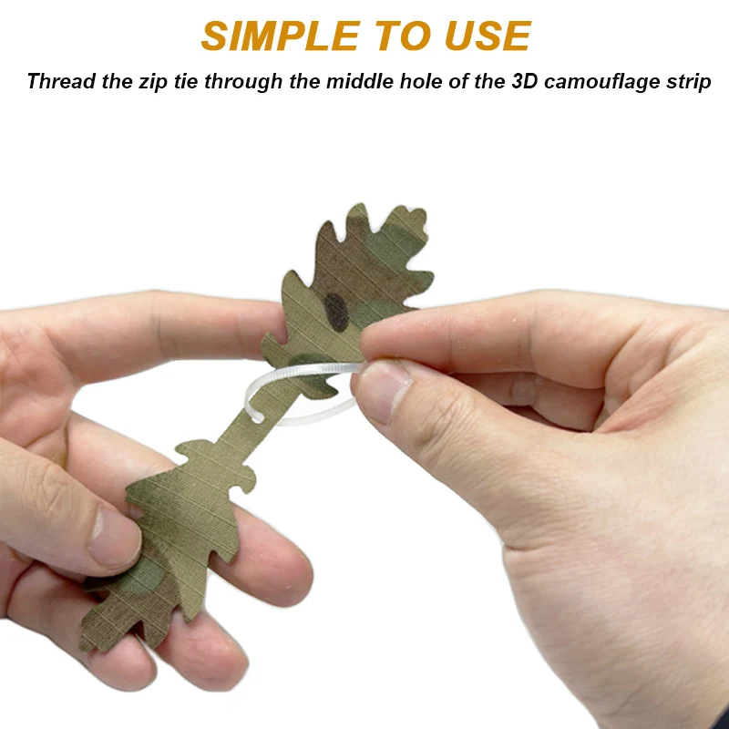 5 unids/set de tiras de camuflaje 3D, tiro táctico de Paintball, tiras decorativas DIY para mochila, casco Airsoft, traje Ghillie, arma - imagen 4