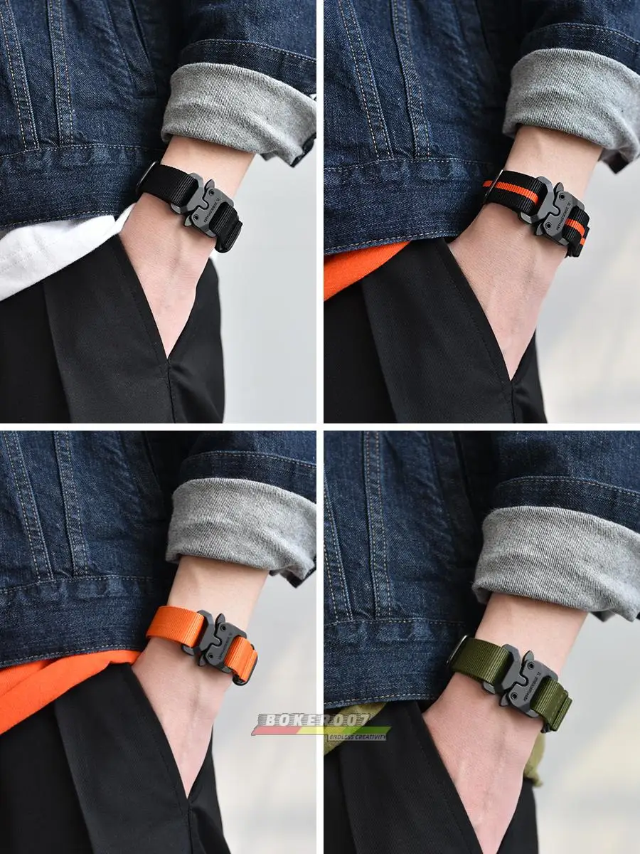 Pulsera de viento funcional para hombre y mujer, brazalete de diseño de nicho de moda, oscuro, fresco, pareja - imagen 4