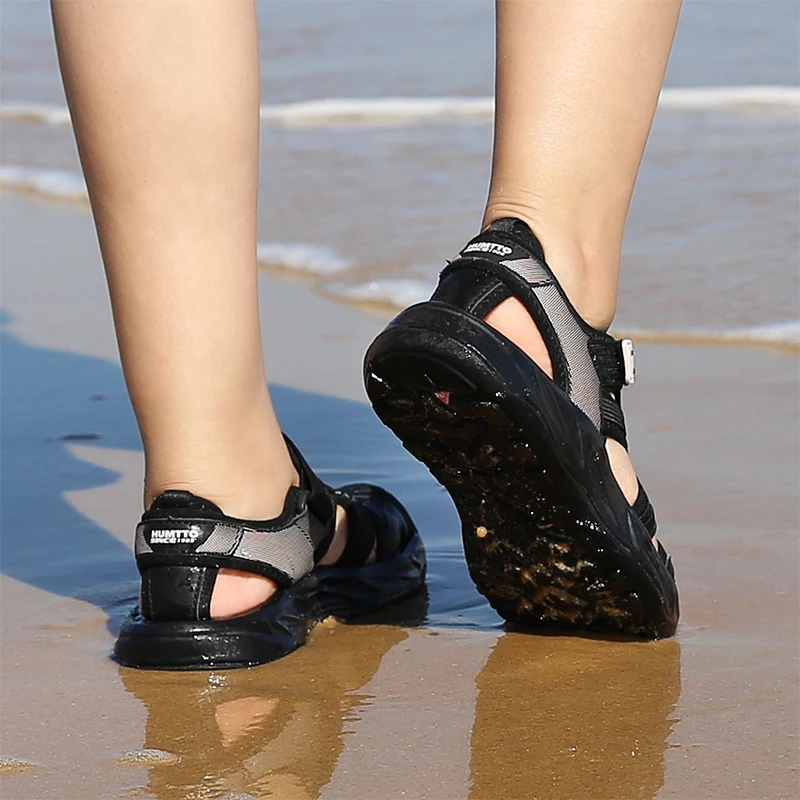 HUMTTO-zapatos de agua transpirables para mujer, Zapatillas de malla de aire de goma para exteriores, sandalias de playa de secado rápido - imagen 4