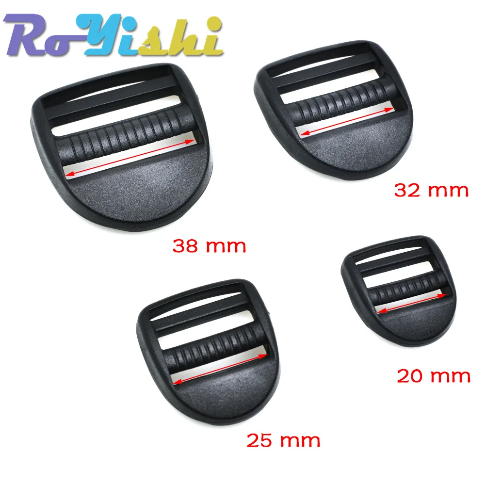 Hebilla ajustable deslizante de bloqueo de escalera de plástico para correas de mochila táctica, piezas de bolsa, Hardware - imagen 2