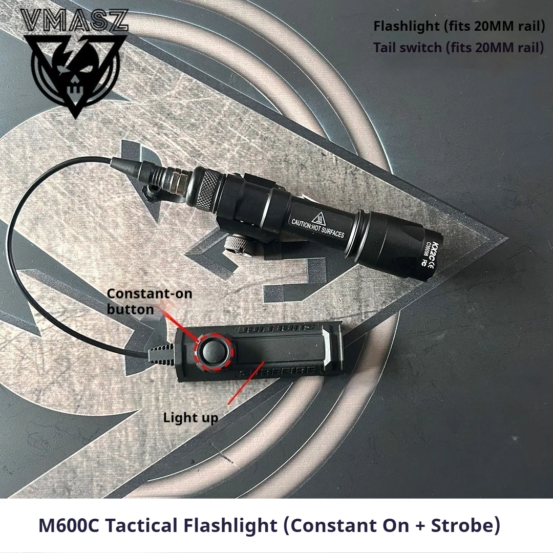 Element Surefire M600B M600C Luz táctica para pistola, linterna para Rifle, luz de reconocimiento de pistola, linterna de caza, Picatinny Ra - imagen 3