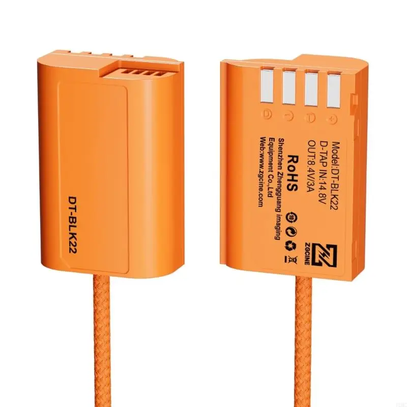 J1HC D Tap a DMW-BLK22 Batería ficticia para cámaras S55K S5M2 GH7 GH6 GH5M Registro video - imagen 4