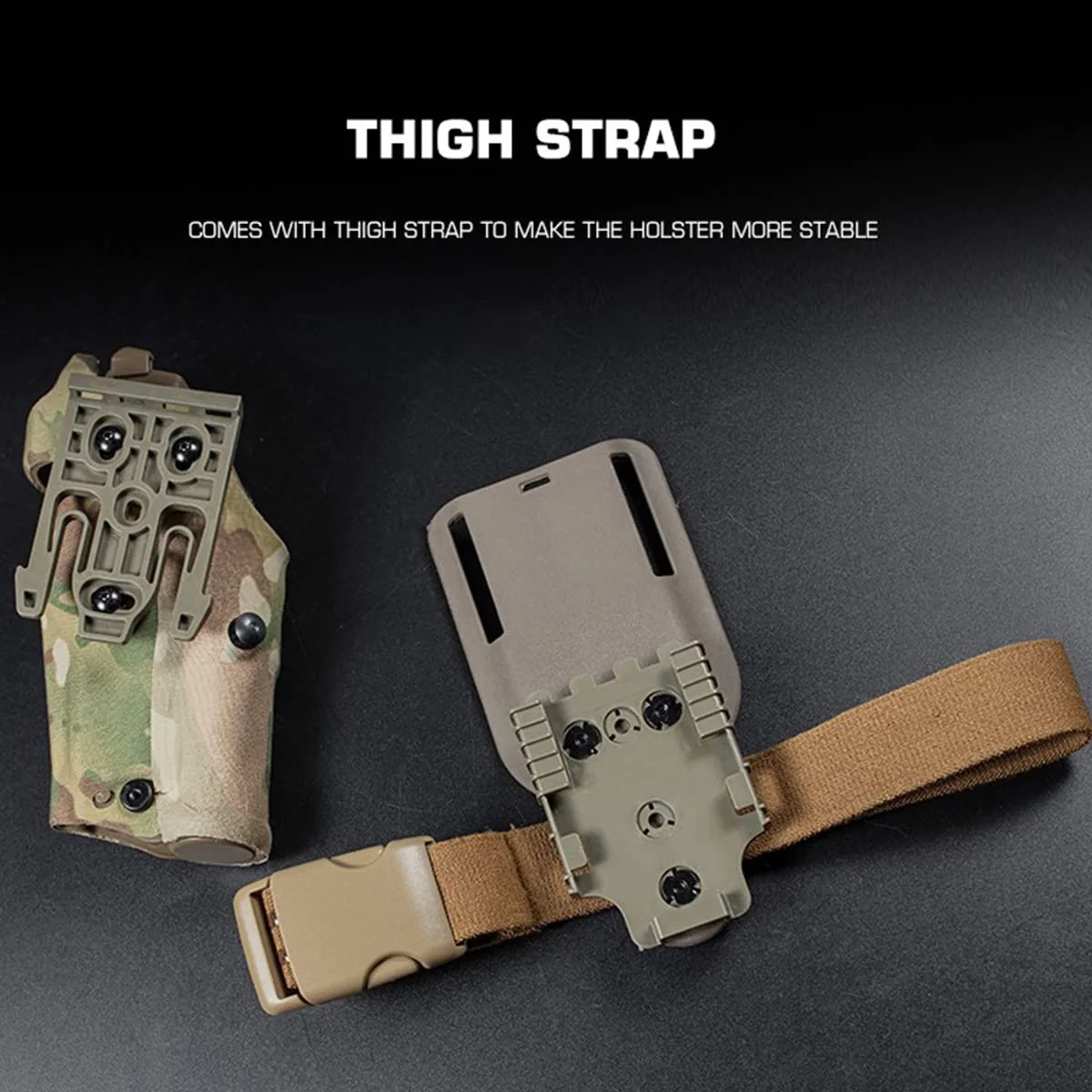 Funda táctica Airsoft para lámpara G17 + X300, con adaptador de montaje rápido, funda para diestros de combate de asalto para Glock 17/19 - imagen 5