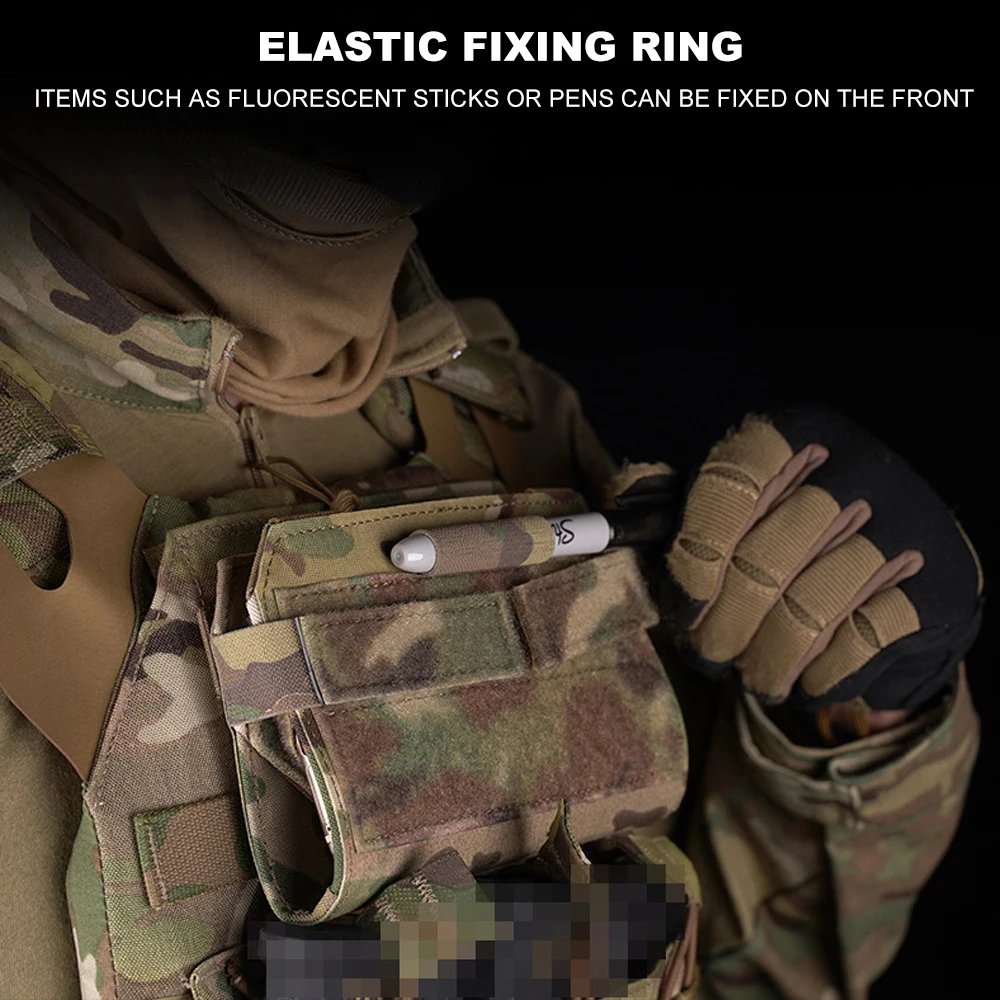 Bolsa táctica de administrador, tablero de navegación Universal para teléfono móvil, bolsa con soporte para mapas, sistema MOLLE, chaleco Airsoft de caza, equipo de Panel frontal - imagen 5