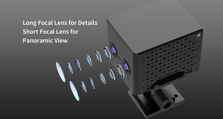 CB75D Okam4G Cámara binocular Zoom Intercomunicador de voz bidireccional Bajo consumo de energía Batería Plug-in Monitoreo doméstico gratuito - imagen 2