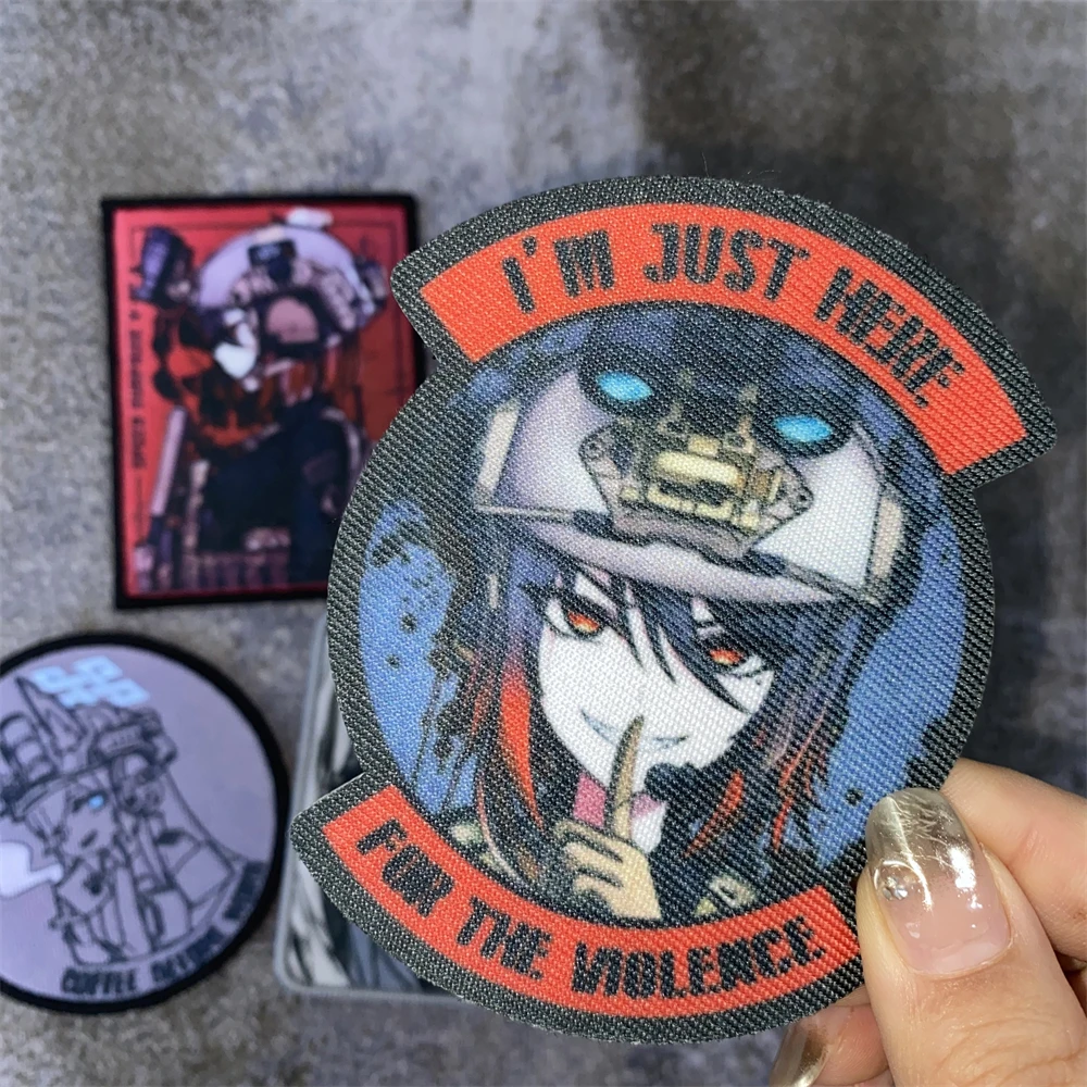 Anime un cierto científico Railgun Misaka Mikoto insignia de moral táctica parche archivo azul impresión gancho y bucle mochila militar pegatina - imagen 4