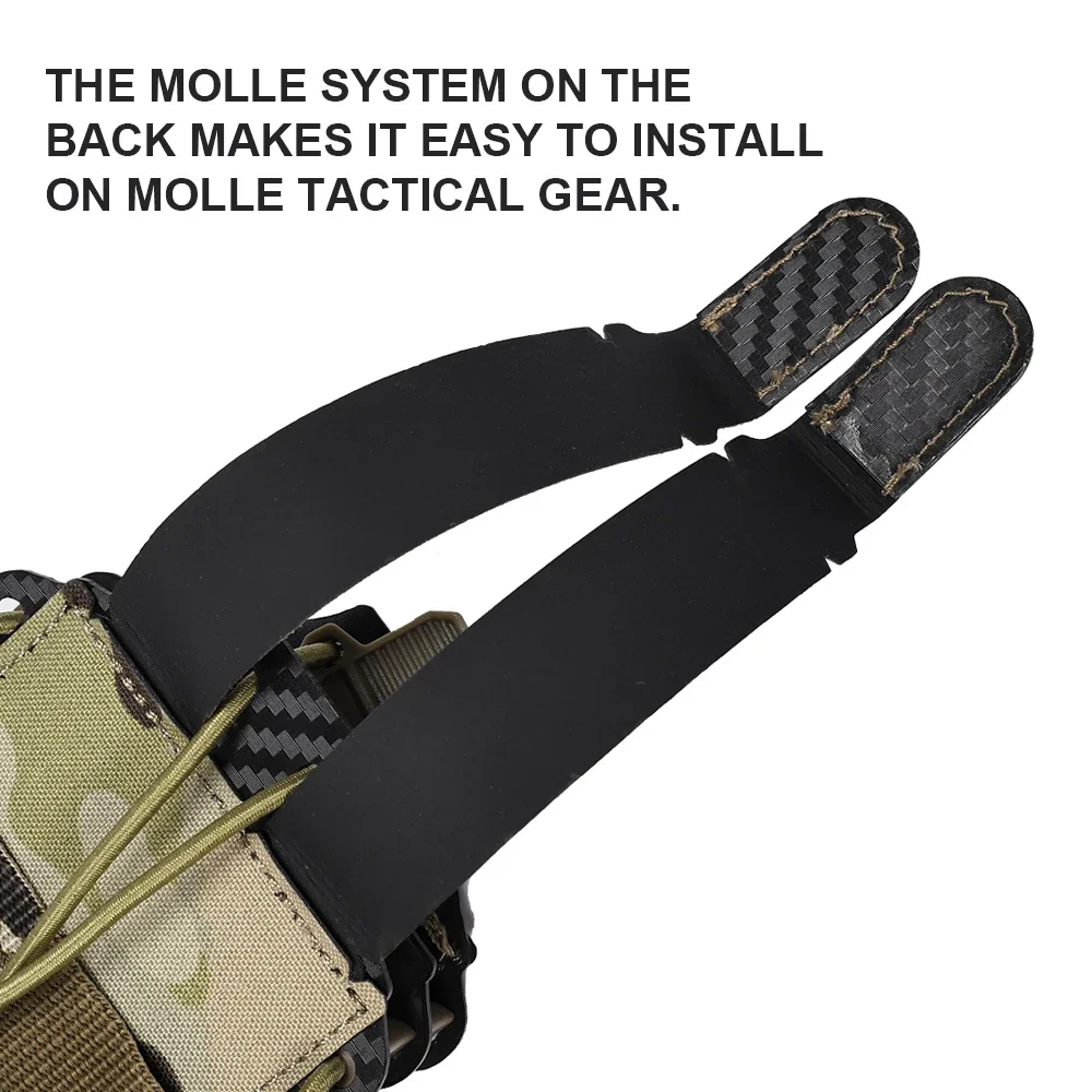 Bolsa táctica Molle de doble capa para cargador, accesorio para 5,56/7,62 M4 AK AR15 Laser Mag, equipo de caza - imagen 5