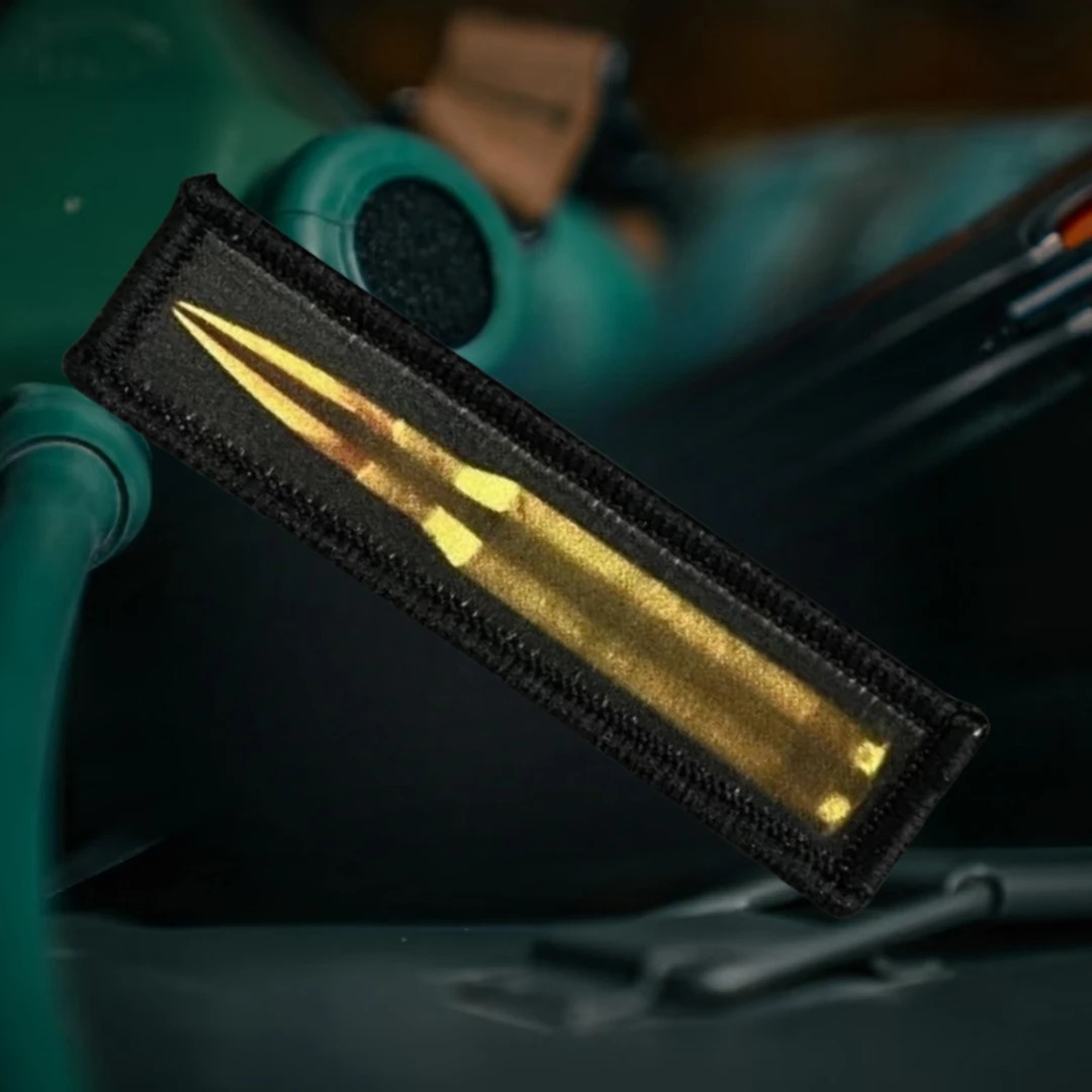 Insignia de moral táctica de bala, parches de gancho y bucle impresos divertidos para ropa, pegatina para mochila del ejército militar