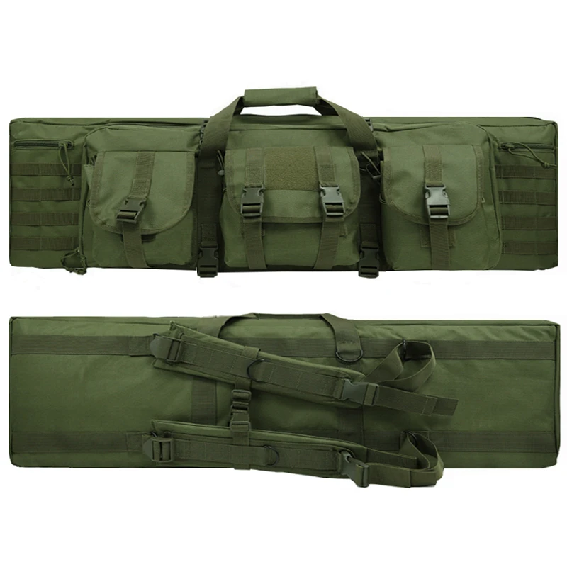 Estuche multifuncional para pistola de doble Rifle, bolsa táctica para pistola, bolsa larga para pistola Airsoft para caza, tiro, mochila de almacenamiento para deportes al aire libre - imagen 4