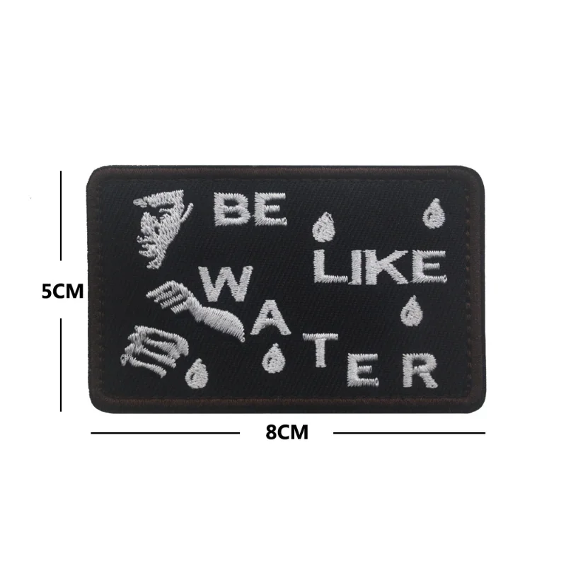 Parches bordados de velcro en la ropa, insignias de gato blanco y negro, Tai Chi, Yin Yang, pegatinas decorativas, brazalete de moral de Kung Fu - imagen 5