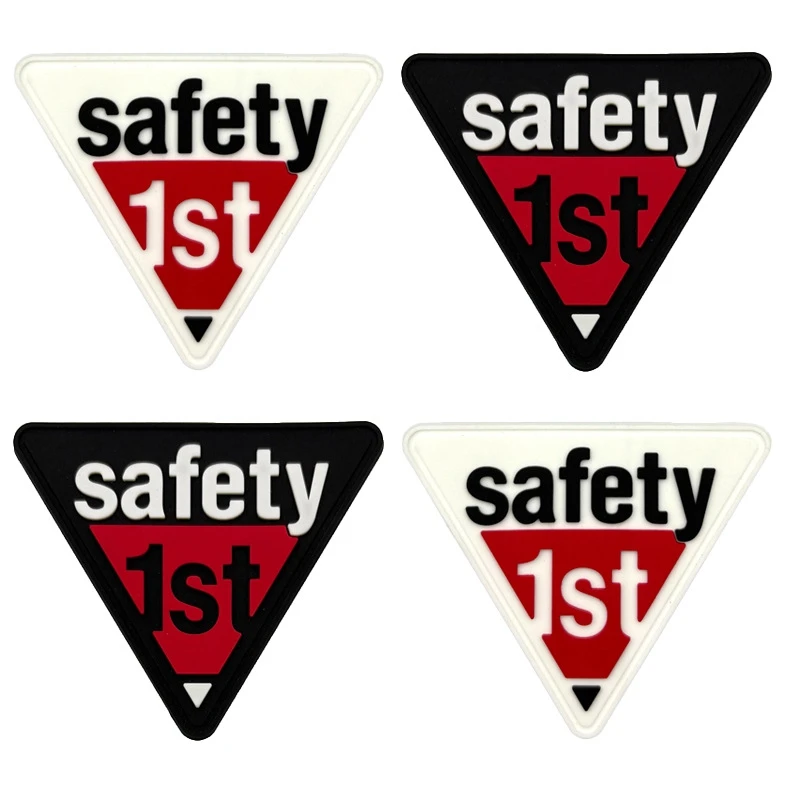 Parche de gancho y bucle de PVC brillante de seguridad, parches de accesorios de ropa, insignia moral al aire libre, insignias tácticas