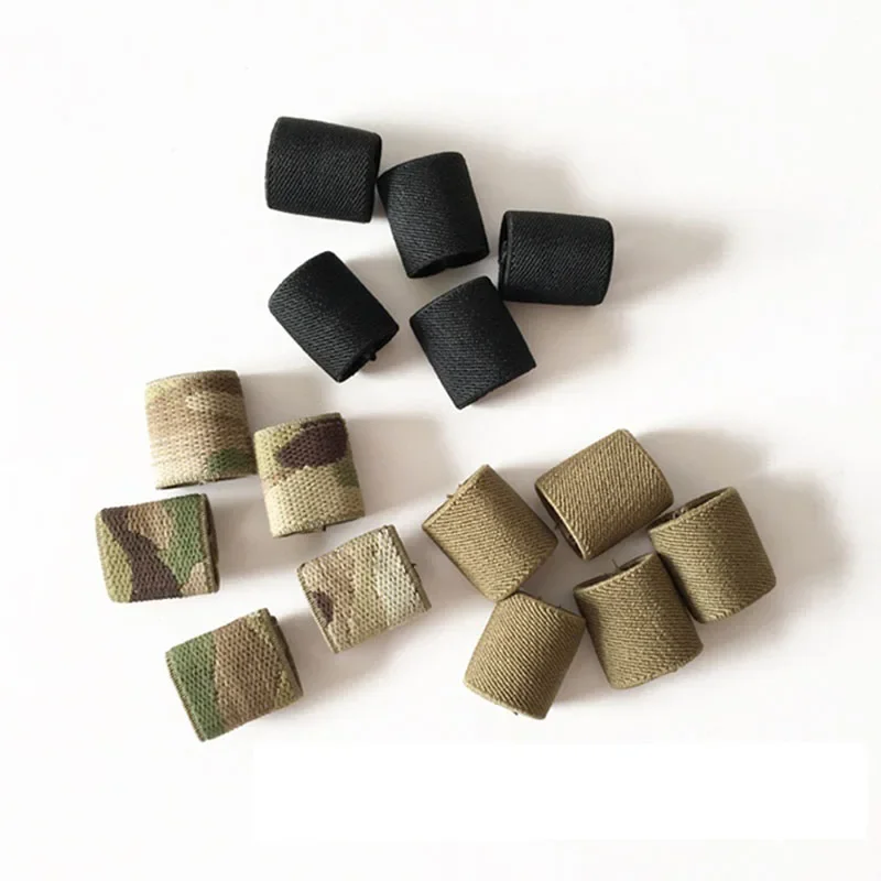 Cinta de lazo de correas tácticas, hebilla fija elástica, anillo de cinturón elástico, 25mm, 38mm, 5 unids/lote - imagen 2