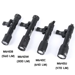 WADSN M640 M640C linterna táctica Surefire AR15 arma de Rifle Airsoft luz estroboscópica Mlok Keymod Pictinny 20mm lámpara de caza con riel