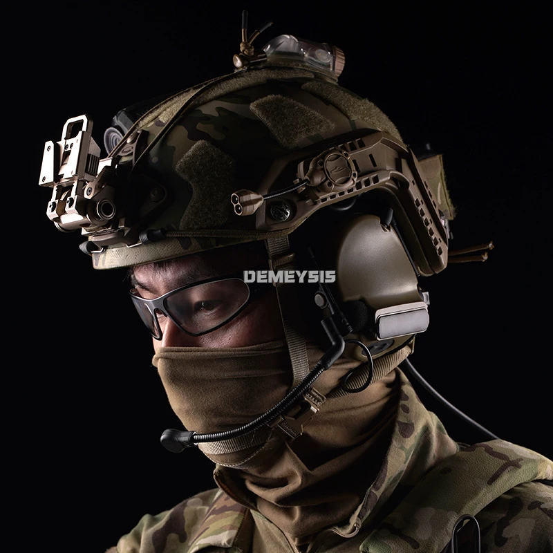 Auriculares tácticos para la cabeza, captación de sonido y reducción de ruido, accesorios para auriculares de comunicación Airsoft para caza - imagen 4