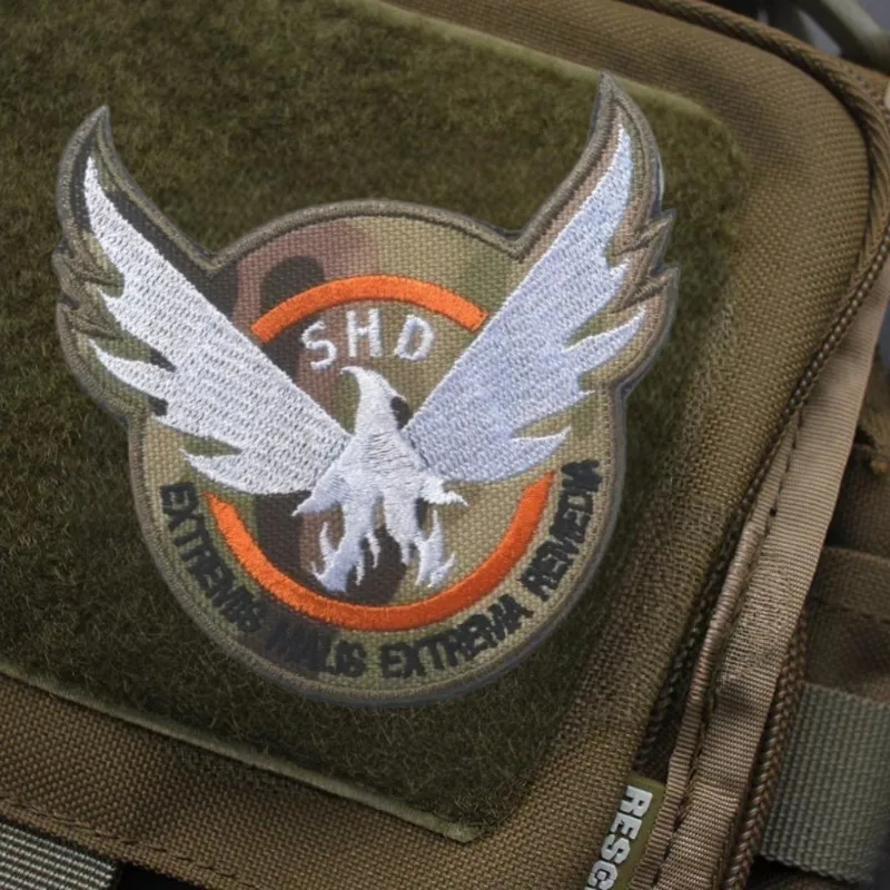 SHD The Division bordado parche sombreros brazalete táctico alas gancho y bucle moral insignia mochila pegatinas parches para ropa - imagen 5