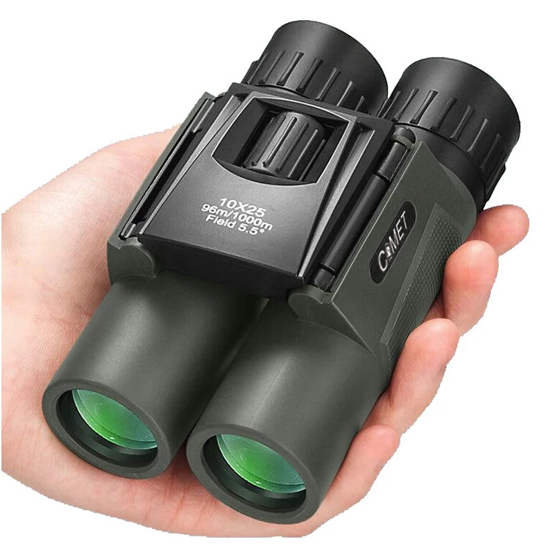 Binocular compacto 10X25 para adultos y niños Mini binoculares ligeros de bolsillo Binocular de viaje portátil plegable para observación de aves - imagen 4